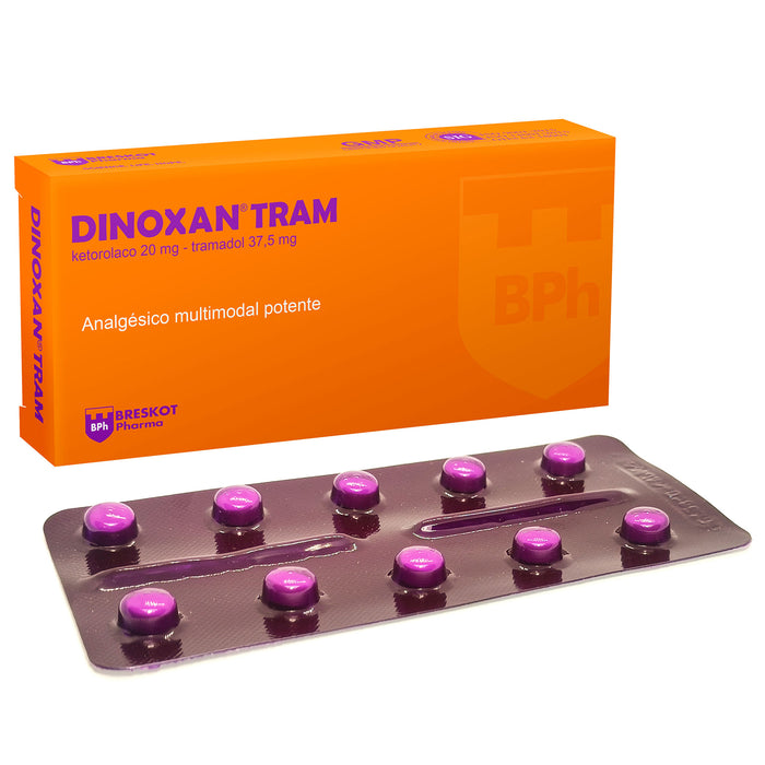 Dinoxan Tram Ketorolaco Trometamina 20Mg Y Tramadol Clorhidrato 37.5Mg X Tableta