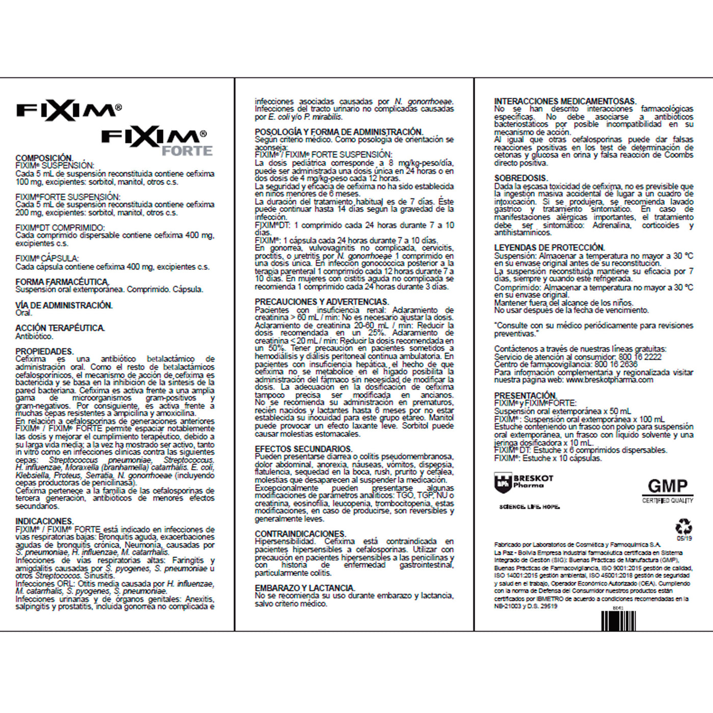 Fixim Forte 200Mg 5Ml Susp X 50Ml Cefixima— Farmacorp