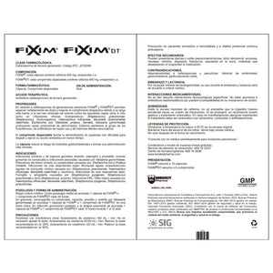 Faxima Tablet Fixim 400Mg Cefixima X Cápsula— Farmacorp