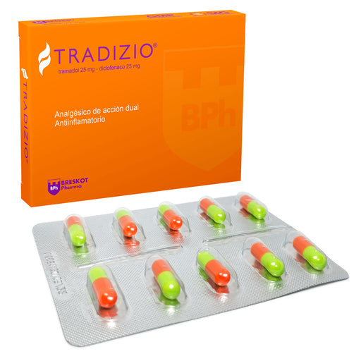 Tradizio Diclofenaco Sodico 25Mg Y Tramadol Clorhidrato 25Mg X Capsula