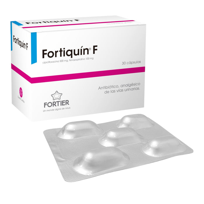 Fortiquin F Ciprofloxacina / Fenazopiridina X Cápsula