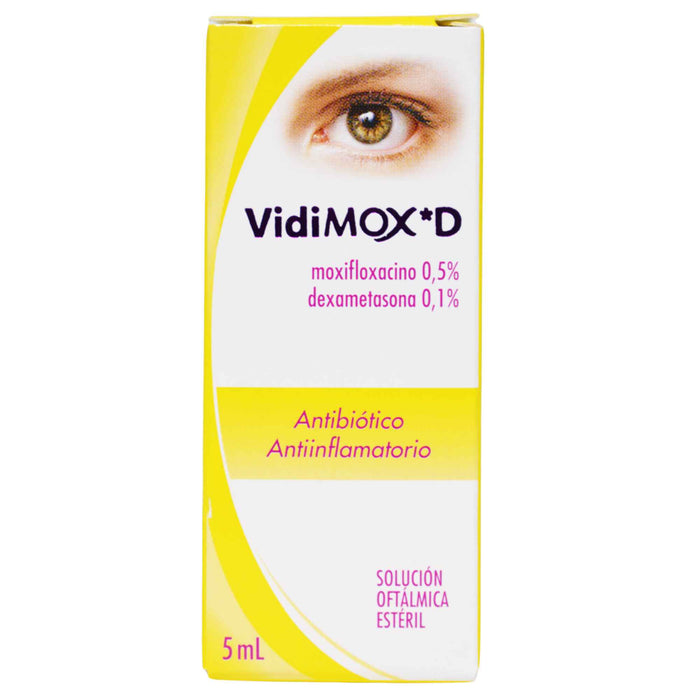 Vidimox D Colirio Moxifloxacino Dexametasona X 5Ml