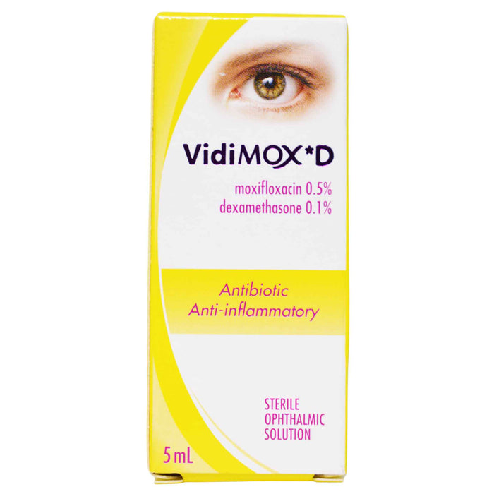 Vidimox D Colirio Moxifloxacino Dexametasona X 5Ml