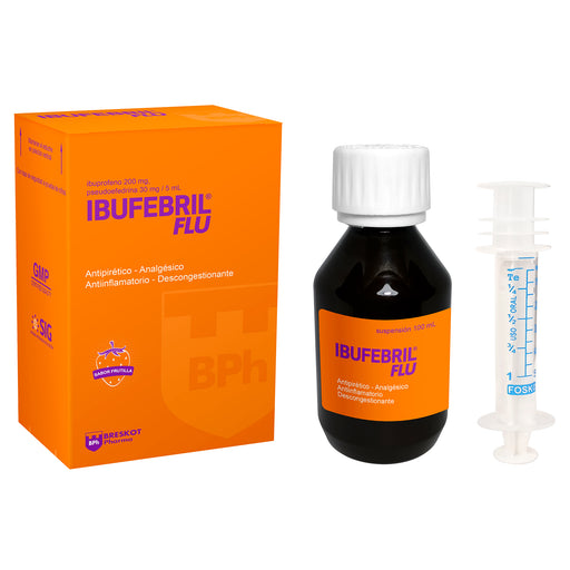 Ibufebril Flu Ibuprofeno 200 Pseudoefedrina 30Mg Suspencion X 100Ml