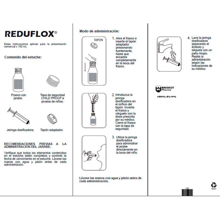 Reduflox 150Mg 10Ml Jarabe X 150Ml Ranitidina