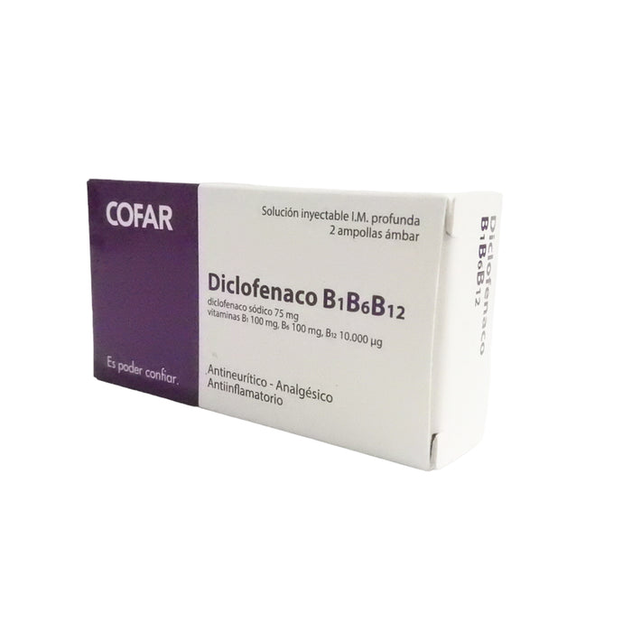 Diclofenaco B1 B6 B12 Im X 1 Amp Doble (Cofar)