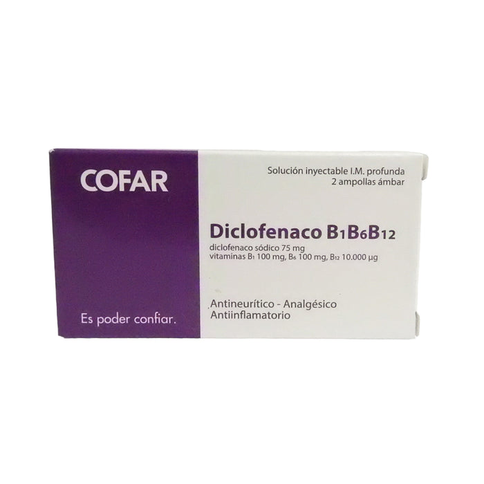 Diclofenaco B1 B6 B12 Im X 1 Amp Doble (Cofar)