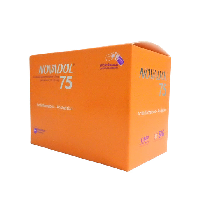 Novadol 75 500Mg Diclofenaco Paracetamol X Capsula