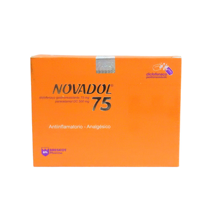 Novadol 75 500Mg Diclofenaco Paracetamol X Capsula