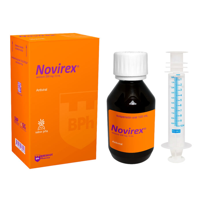 Novirex 200Mg /5Ml Aciclovir Suspensión Oral X 100Ml