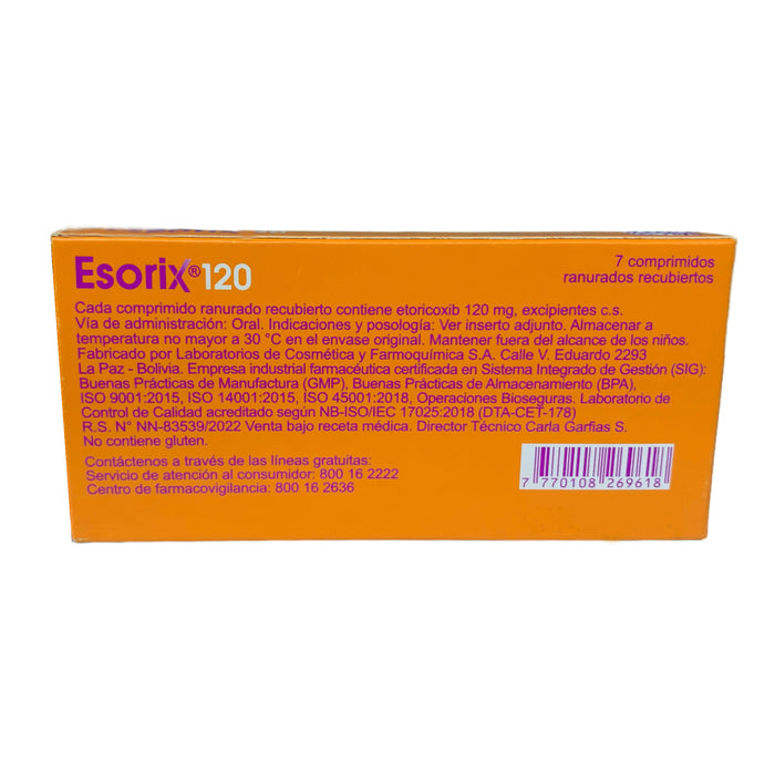 Esorix 120Mg Etoricoxib X Comprimido