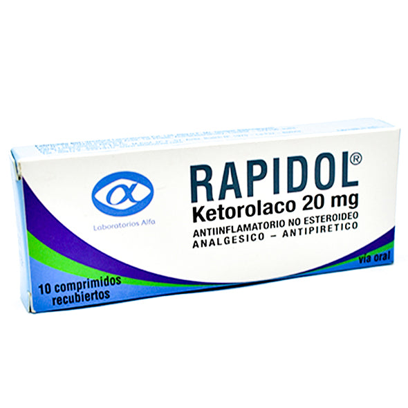 Rapidol 20Mg Ketorolaco X Tableta