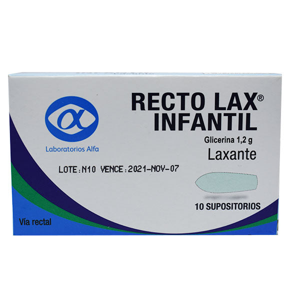 Recto Lax Infantil Glicerina 1.2G X Supositorio