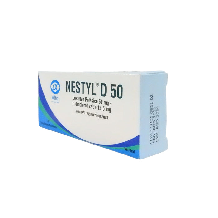 Nestyl D 50 Losartan Hidrocloriotazida X Comprimido