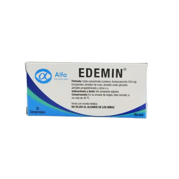 Acetazolamida Edemin 250Mg X Tableta