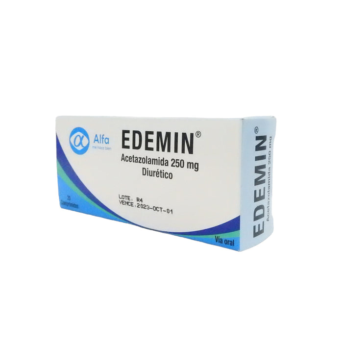 Acetazolamida Edemin 250Mg X Tableta