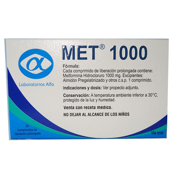 Met Metformina 1000Mg X Tableta