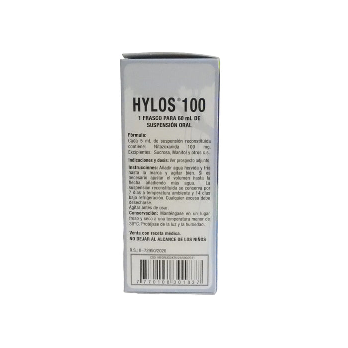 Hylos 100Mg 5Ml Suspension Nitazoxanida X 60Ml
