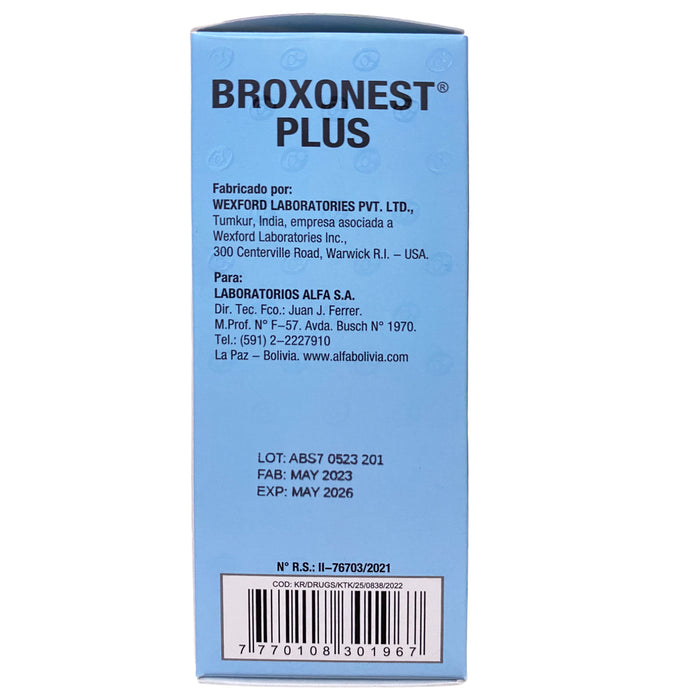 Broxonest Plus Jarabe X 120Ml Salbutamol Ambroxol