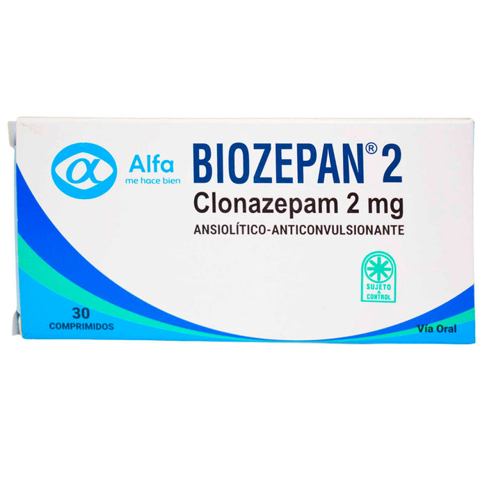 Biozepan Clonazepam 2Mg X Tableta