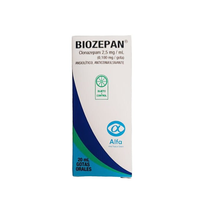 Biozepan 2.5Mg Gotas X 20Ml Clonazepam (Psico)