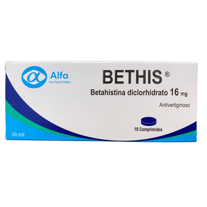 Bethis 16Mg Betahistina X Comprimido