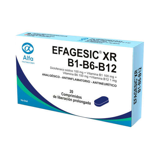 Efagesic Xr B1 B6 B12 Diclofenaco / Vit B1 B6 B12 X Comprimido...