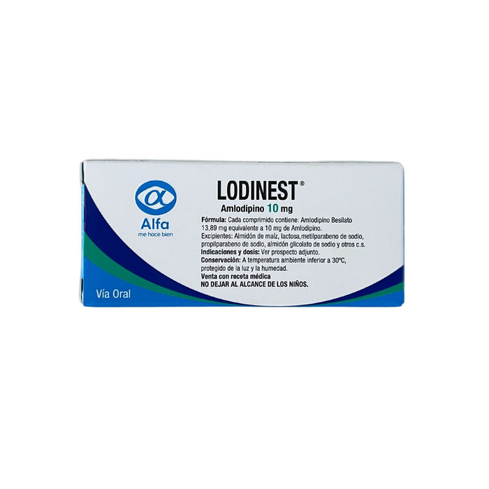 Lodinest Amlodipino 10Mg X Comprimido