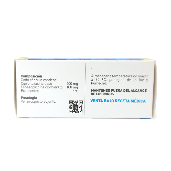 Ciprobac Ciprofloxacina 500Mg Y Fenazopiridina 100Mg X Capsula