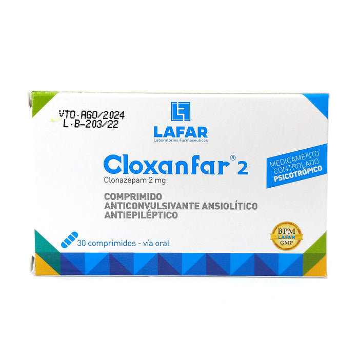 Cloxanfar Clonazepam 2Mg X Tableta