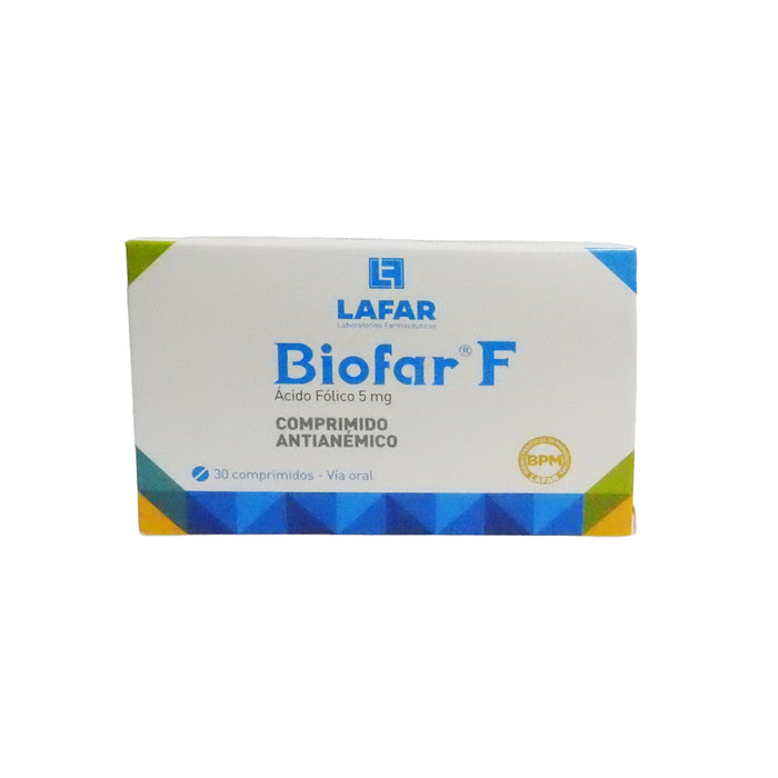 Biofar F 5Mg Acido Folico X Comprimido