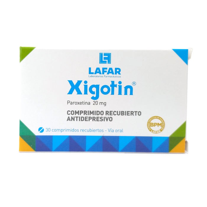 Xigotin 20Mg Paroxetina X Comprimido