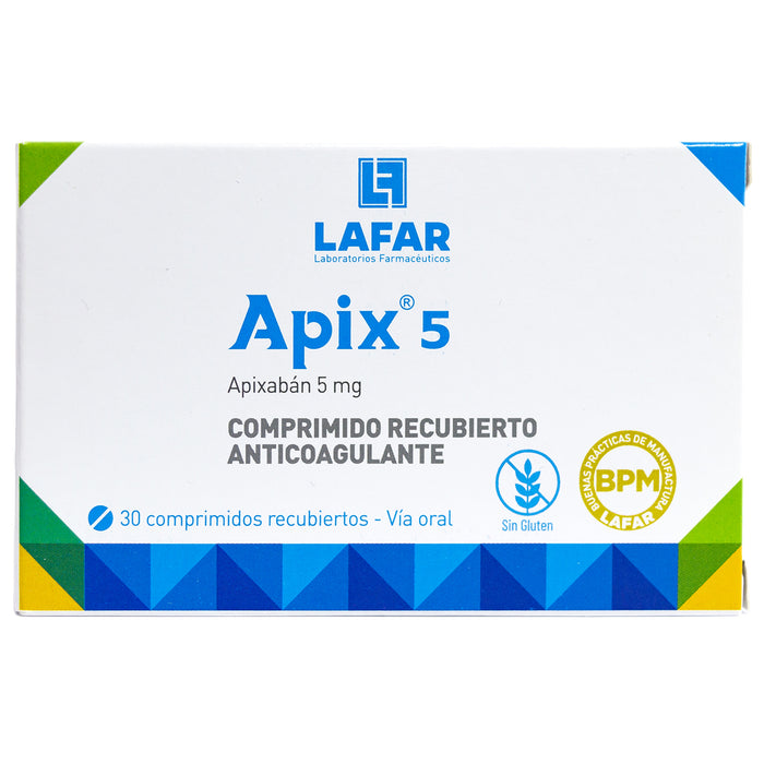 Apix 5Mg Apixaban X Comprimido