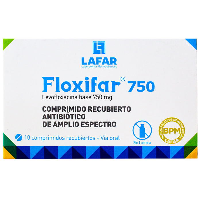 Floxifar 750Mg Levofloxacina X Comprimido