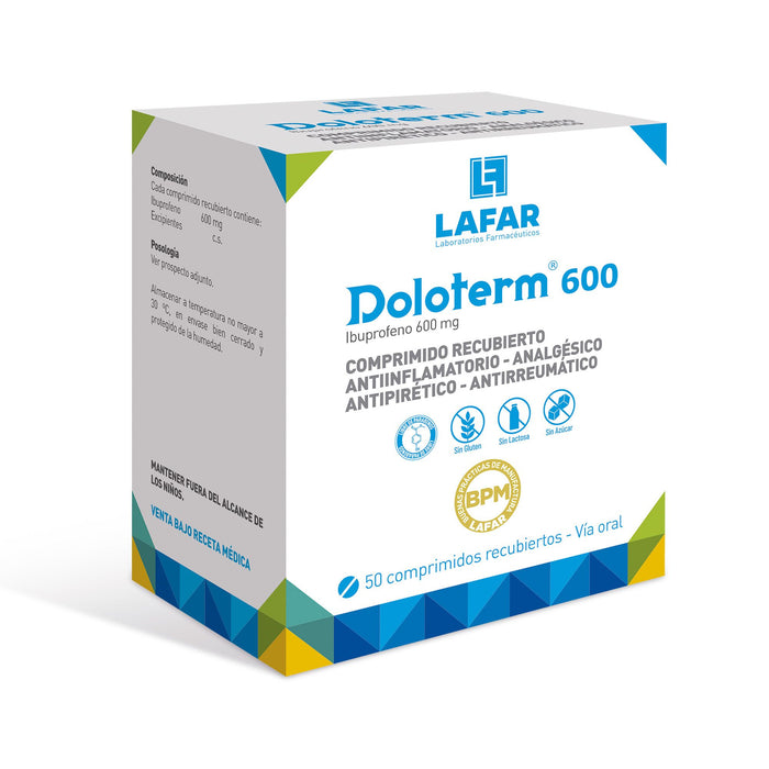 Doloterm 600Mg Ibuprofeno X Comprimido