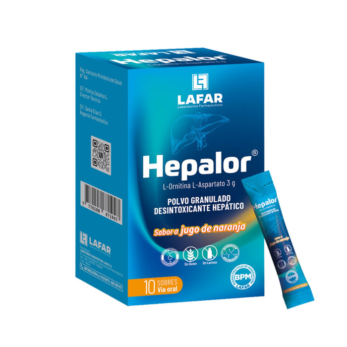 Hepalor Ornitina/Aspartato Sabor Jugo De Naranja X Sobre