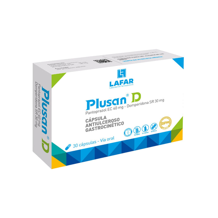 Plusan D Pantoprazol 40Mg Domperidona 30Mg X Cápsula