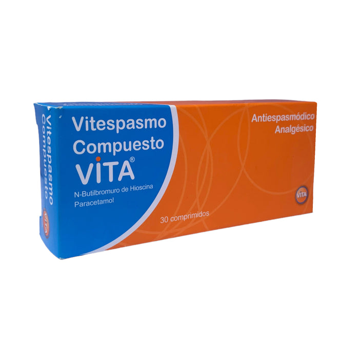 Vitespasmo Hioscina/Paracetamol Compuesto X 30 Comprimidos