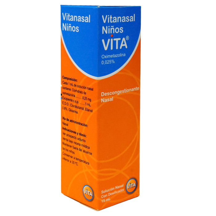 Vitanasal Niños 0.025 Gotas Nasales Con Dosificador X 15Ml