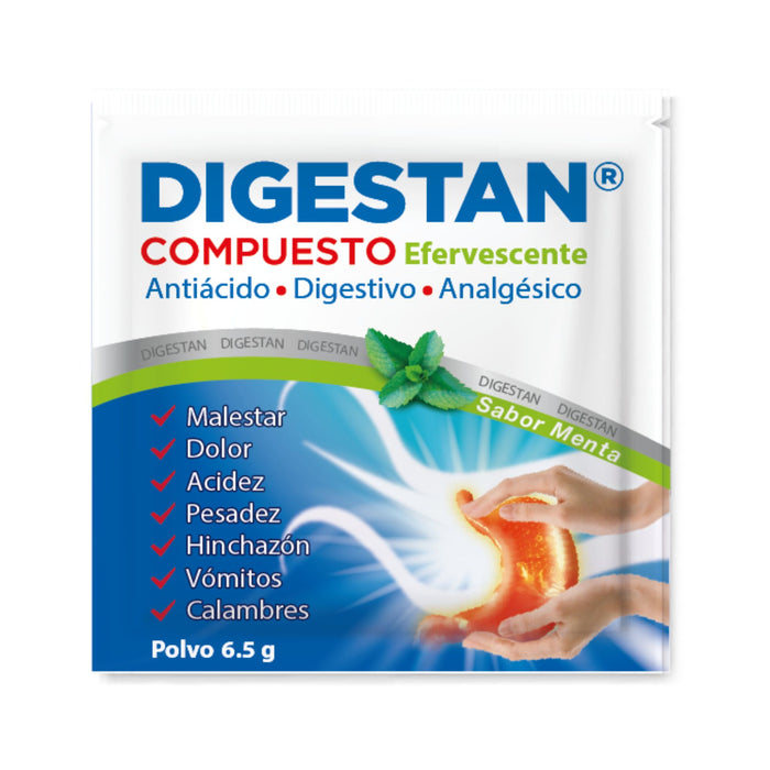 Digestan Compuesto Efervescente Sabor Menta Caja X 30 Sobres