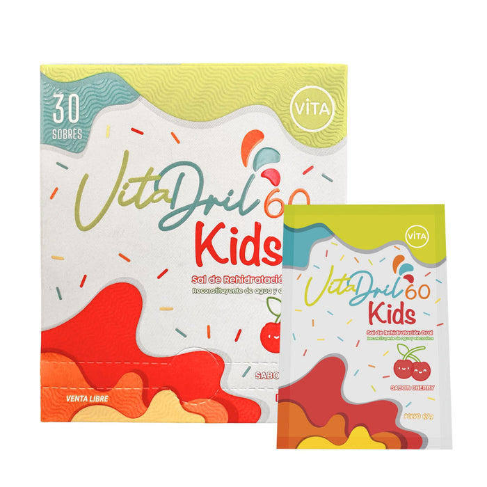 Vitadril 60 Kids Sal De Rehidratación Cherry X Sobre