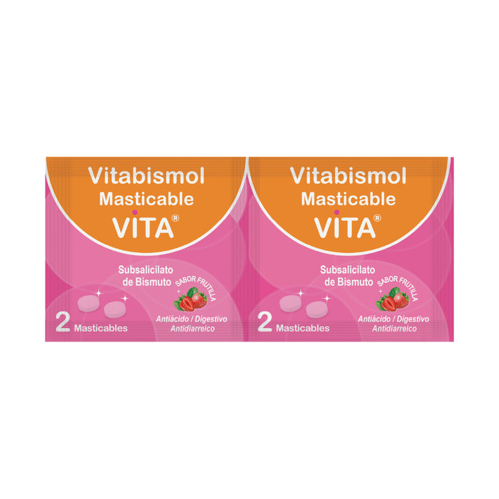 Vitabismol 262.5Mg X 50 Sobres/2 Tab Mast Bismuto