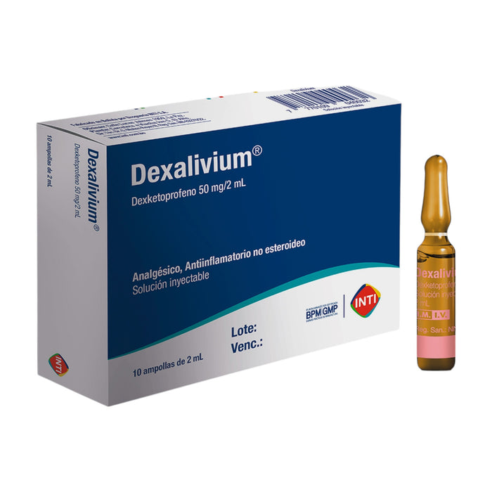 Dexalivium 50Mg Dexketoprofeno Intramuscular E Intravenosa X Ampolla 2Ml