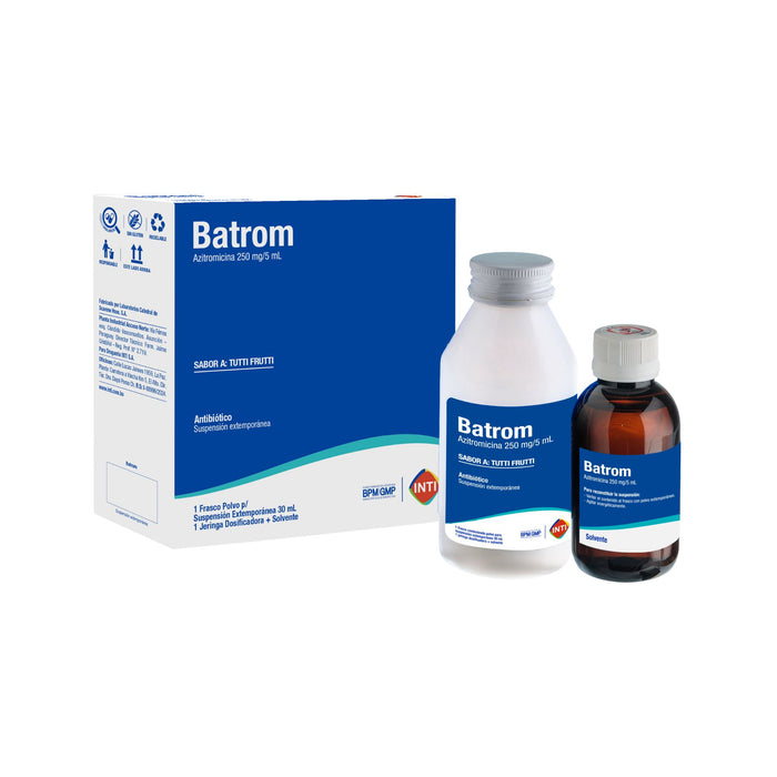 Batrom Azitromicina 250Mg/5Ml Suspensión X 30Ml