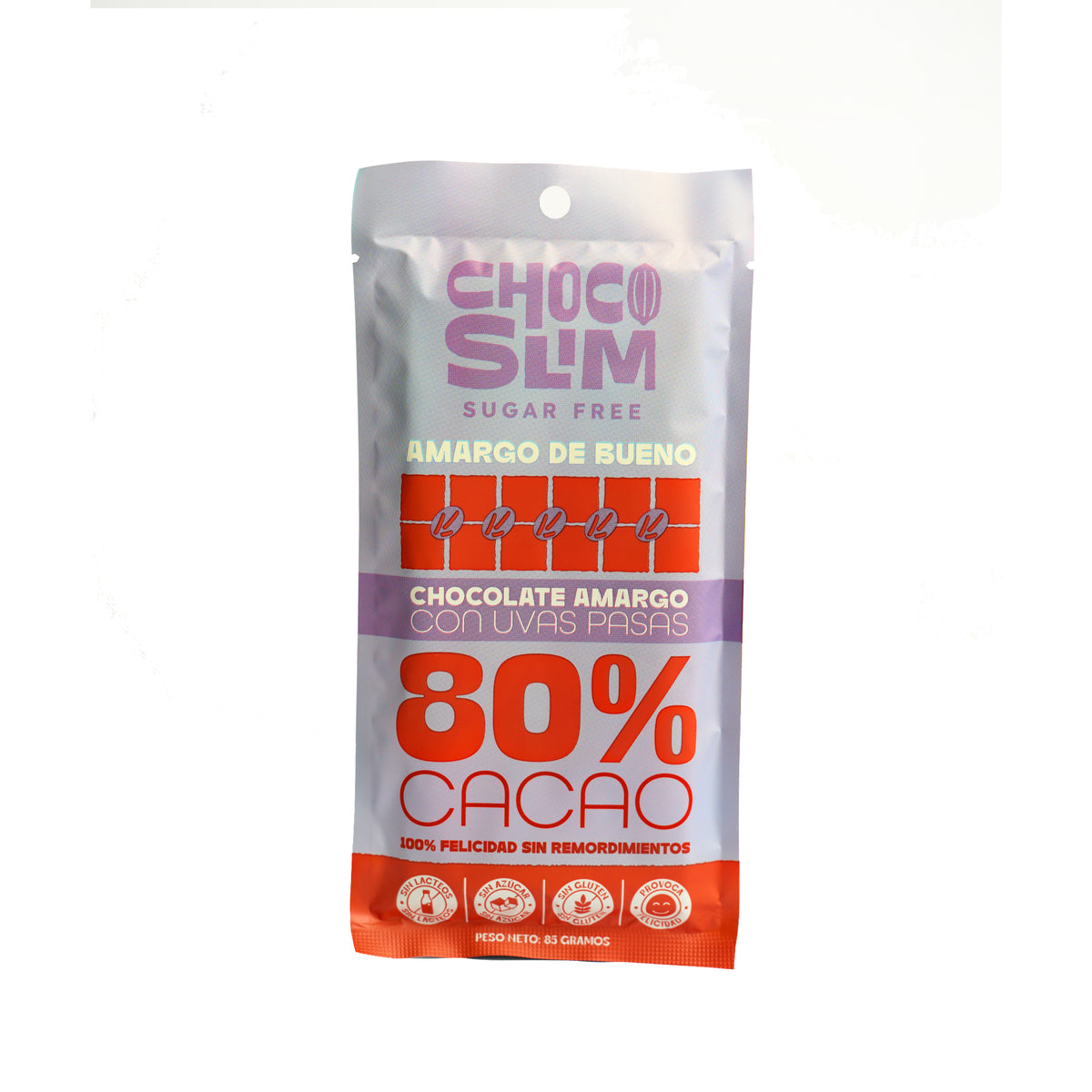Chocolate Choco Slim Barra Amargo Con Uvas X 85G— Farmacorp