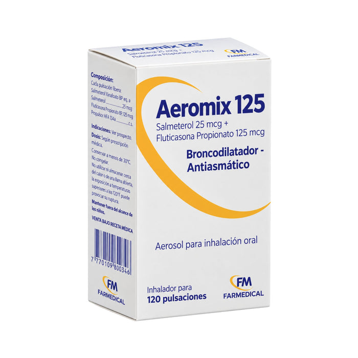 Aeromix 25/125Mcg Inha. Oral X 120 Dosis Salm/Fluti