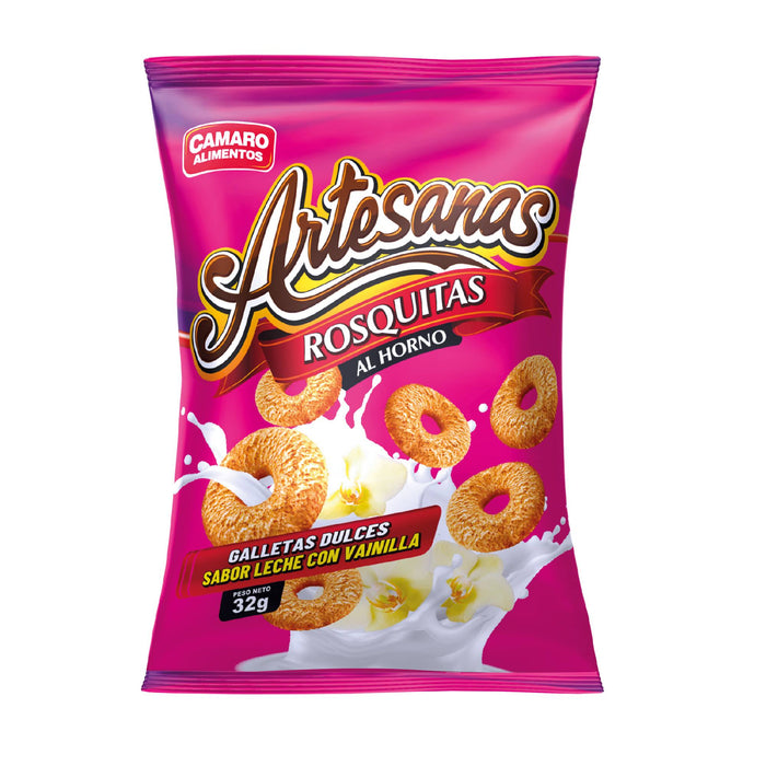 Rosquitas Artesanas Sabor Leche Con Vainilla X 32G
