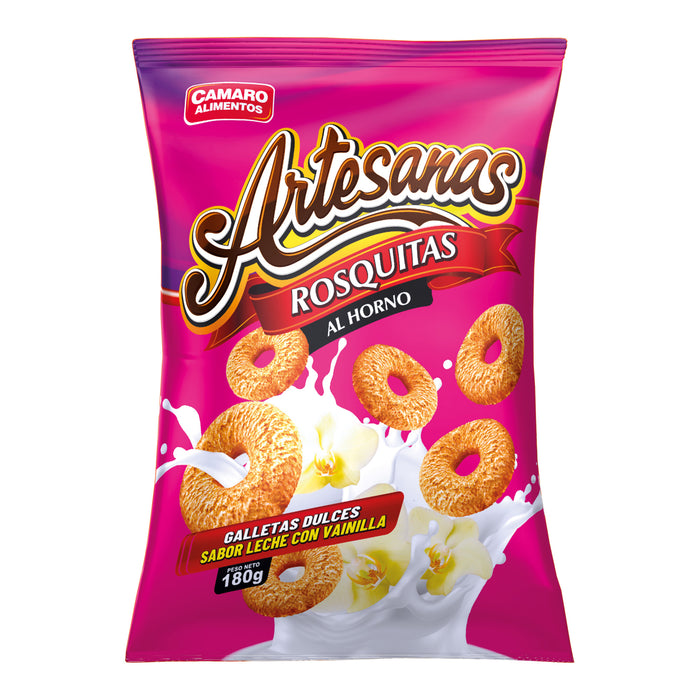 Rosquitas Artesanas Sabor Leche Con Vainilla X 180G