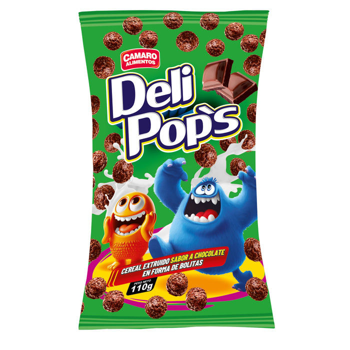 Cereal Deli Pops Chocolate En Forma De Bolitas X 110G