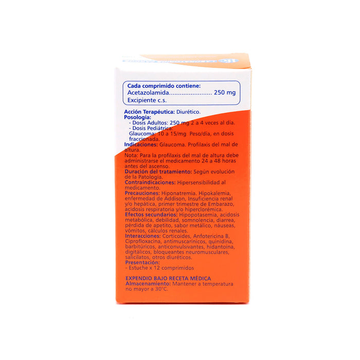 Acetazolamida 250Mg X Tableta